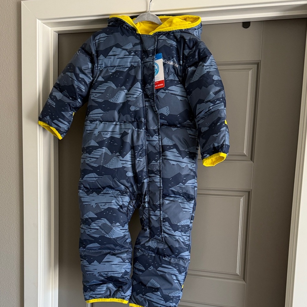 Columbia Kids Blue and Yellow One Piece Snowsuit